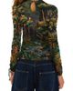 FARM Rio FARM Rio Petricor Long Sleeve Ruched Jersey Top - 2