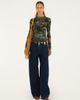 FARM Rio FARM Rio Petricor Long Sleeve Ruched Jersey Top - 3