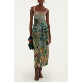 FARM Rio FARM Rio Petricor Sleeveless Jacquard Midi Dress