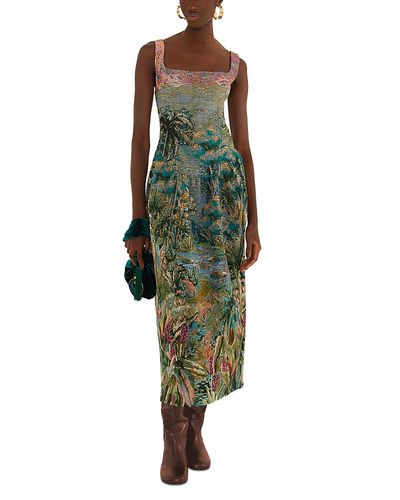 Farm Rio Farm Rio Petricor Sleeveless Midi Dress