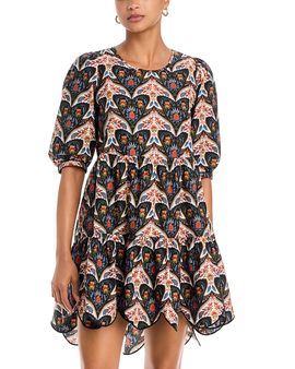 Farm Rio Farm Rio Porcelain Birds Mini Dress