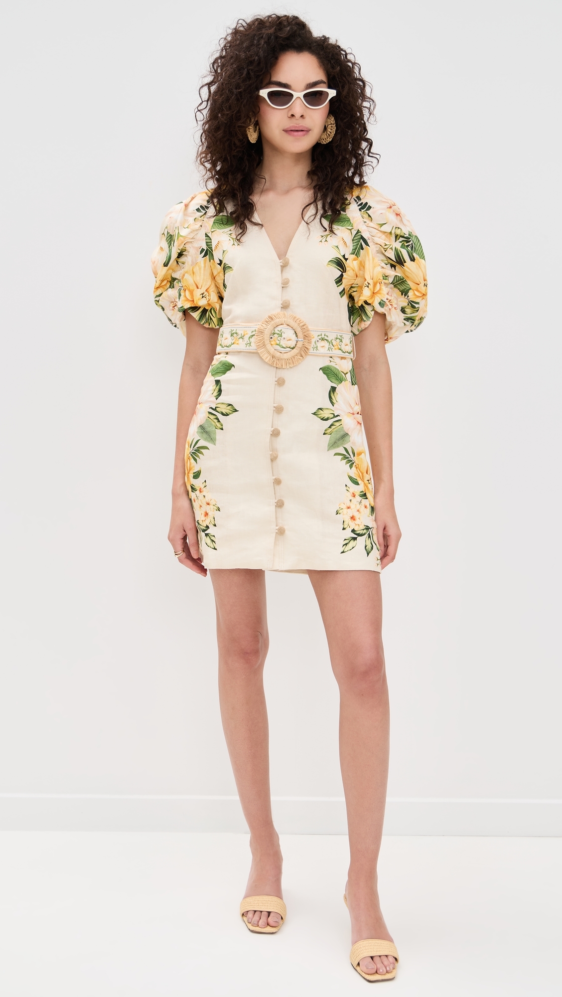 floral mini dress sale Pink Flower Mini Dress - Fit and Flare Dress