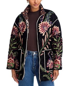 Farm Rio Farm Rio Reversible Marvelous Garden Puffer Jacket