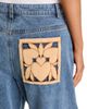 Farm Rio Farm Rio Richelieu Embroidery Wide Leg Jeans in Blue - 5