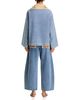 Farm Rio Farm Rio Richelieu Embroidery Wide Leg Jeans in Blue - 6