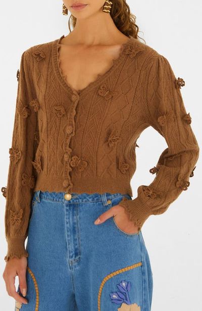FARM Rio FARM Rio Richielieu 3-D Butterfly Detail Cardigan