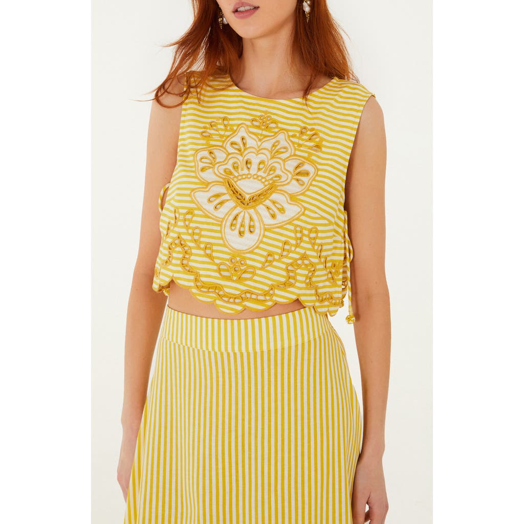 FARM Rio FARM Rio Richilieu Stripe Eyelet Tank