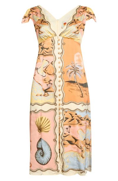 FARM Rio FARM Rio Rio Mixed Scarf Print Voile Dress