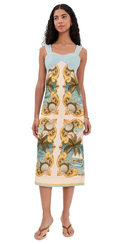 FARM Rio FARM Rio Royal Sea Linen Dress ROYAL SEA MULTICOLOR