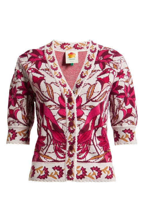FARM Rio FARM Rio Stained Glass Print Button-Up Cardigan