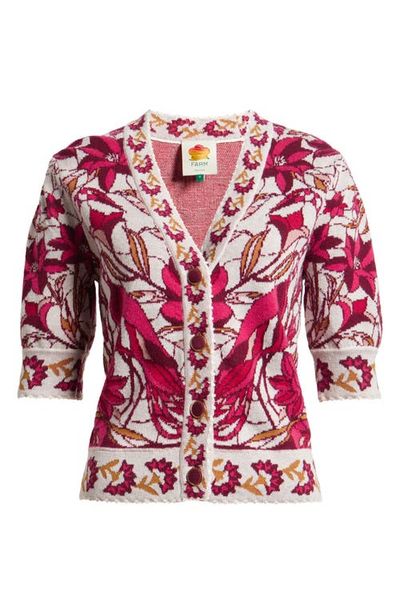 FARM Rio FARM Rio Stained Glass Print Button-Up Cardigan