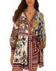 Farm Rio Farm Rio Stained Glass Wrap Mini Dress - 1
