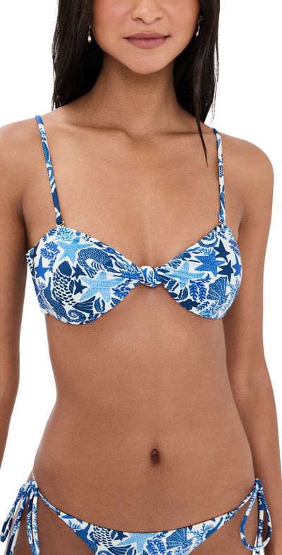 FARM Rio FARM Rio Strapless Bikini Top Sea Charms Off White