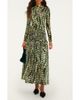 FARM Rio FARM Rio Striped Leaves Cotton Midi Skirt - 1