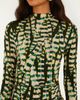 FARM Rio FARM Rio Striped Leaves Smocked Long Sleeve Top - 3