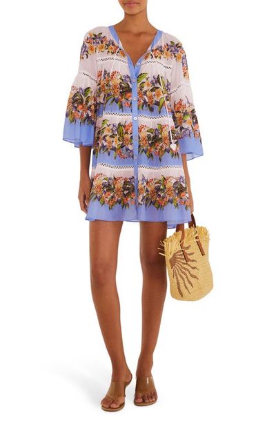 FARM Rio FARM Rio Stripes Cotton High-Low Cover-Up Dress