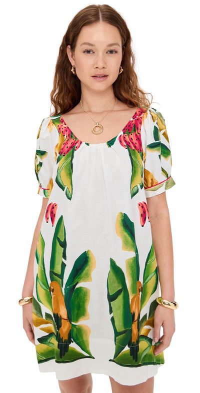 green emerald velvet dress Farm Rio Foliage Sketch Green V Neck Maxi Dress – Zest