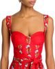 Farm Rio Farm Rio Sweet Bloom Bouquet Red Sleeveless Mini Dress - 3