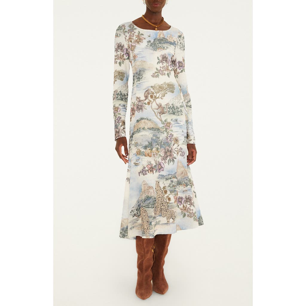 FARM Rio FARM Rio Toile De Rio Winter White Dress