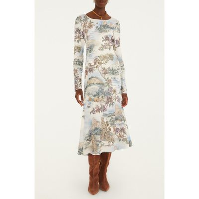 FARM Rio FARM Rio Toile De Rio Winter White Dress