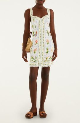 knee length dresses for ladies Off-White Sweet Bloom Dreamscape LENZING™ ECOVERO™ Euroflax™ Midi Dres – FARM  Rio main image 1