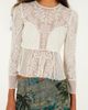 FARM Rio FARM Rio Tulle Embroidered Long Sleeve Top - 1