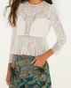FARM Rio FARM Rio Tulle Embroidered Long Sleeve Top - 3