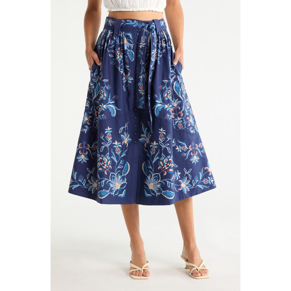 FARM Rio FARM Rio Winter Loom A-Line Midi Skirt