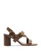 Farm Rio Farm Rio Women's Grommet Block Heel Leather Sandals - 2