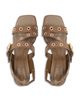 Farm Rio Farm Rio Women's Grommet Block Heel Leather Sandals - 4
