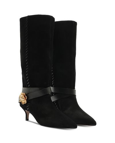 Farm Rio Farm Rio Women's Kitten Belted Suede Boots