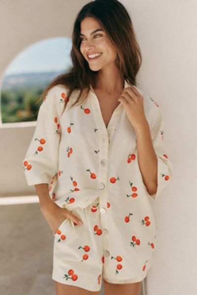 Farm Rio Farm Rio x Anthropologie 100% Cotton Buttondown Shirt