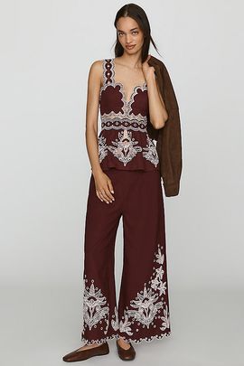 Farm Rio Farm Rio x Anthropologie Crochet Flower Pants