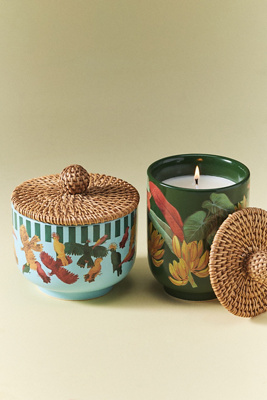 Farm Rio x Anthropologie Fruity Hibiscus & Pink Guava Ceramic Candle - Thumbnail 2