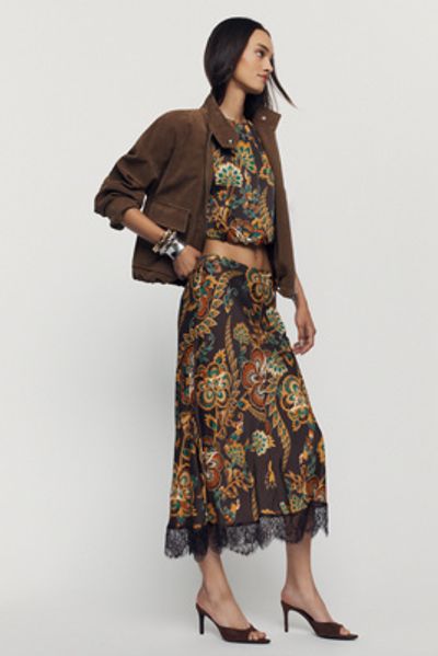 Farm Rio Farm Rio x Anthropologie Lace Trim Skirt