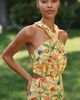 Farm Rio Farm Rio x Anthropologie Linen Blend Halter-Neck Mini Dress - 3
