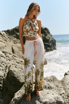 Farm Rio Farm Rio x Anthropologie Linen Drawstring Pants
