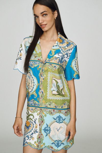 Farm Rio Farm Rio x Anthropologie Scalloped Shirtdress