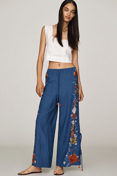 Farm Rio Floral Wide-Leg Pants