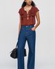 Farm Rio High-Rise Wide-Leg Denim Pants - 1