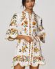 Farm Rio Lemon Bouquet Cotton Mini Dress - 1