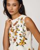 Farm Rio Lemon Bouquet Linen Blend Blouse - 1