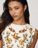 Farm Rio Lemon Bouquet Linen Blend Blouse - 4