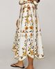 Farm Rio Lemon Bouquet Linen Blend Midi Skirt - 2