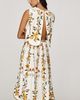Farm Rio Lemon Bouquet Linen Blend Midi Skirt - 3
