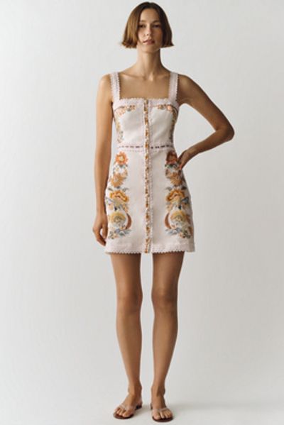 Farm Rio Linen Buttondown Mini Dress
