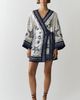 Farm Rio Linen Wrap Mini Dress - 1