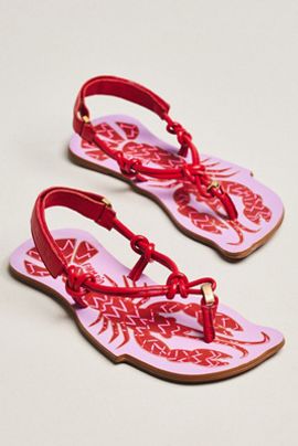 Farm Rio Lobster Slingback Sandals