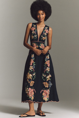 farm rio halter maxi dress black Short Sequin
