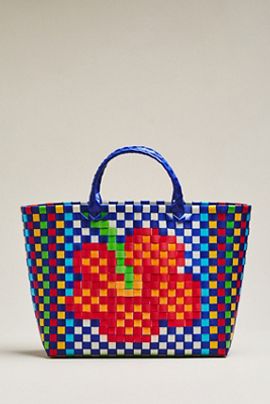 Farm Rio Multi-Colored Woven Tote Bag